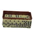 Miniatyrbild 3 av 4: 1 ST Premium set domino med case, brun, vit, speldominobrickor