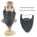 Pikkukuva 1 / 5: DIY Maskeradskägg Långt Fluffigt Skägg Cosplay Kostymrekvisita Svart Black one size