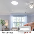 Miniatyrbillede 6 af 7: LED Loftlampe Ø30cm - 24W, 4000K, 2700lm, IP44 - Til Soveværelse, Badeværelse, Stue, Køkken - Hvid