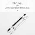 Miniatyrbillede 4 af 5: 2 i 1 Stylus pen med skrivefunktion Hvid
