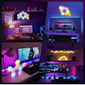Miniatyrbillede 8 af 10: Hexagon Lys 8 Pak LED Vægpaneel RGB Gaming Lys