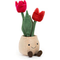 Miniatyrbillede 1 af 7: Jellycat Amuseables Tulip Pot Plyslegetøj, 30 cm - Plante & Blomst Plys - Sjov Indretning & Gave