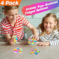 Miniatyrbild 4 av 5: Fidget Spinner Pop Leksaker Set om 4, Fidget Pop Leksaker Party Present, Sensoriska Bubble Pop Leksaker Kit för Barn, Enkla Fidget Spinners Pop Stress