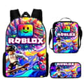 Roblox Tryckt Studentryggsäck 3-delat Set Stor Kapacitet med Pennfodral 8