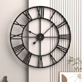 Miniatyrbillede 3 af 5: 40 cm Analog Væg Ur (Antik Guld) Sort Retro Metal Ur Lydløs