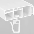 Miniatyrbild 5 av 5: 200-pack gardinglidare med 8,3 mm huvud vikbara glider gardin skena spår glider krokar för Curtai Y