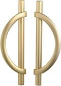 Miniatyrbillede 1 af 5: Gyldne skabshåndtag (96 mm)