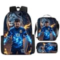 Messi-tryckt ryggsäck, tredelad uppsättning, tecknad ryggsäck 1