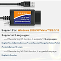 Miniatyrbilde 3 av 3: 2024 for Ford Forscan ELM327 USB Modifisert OBD2 Skanner V1.5 MS-CAN HS-CAN Kode Leser Skanner