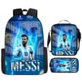 Messi-tryckt ryggsäck, tredelad uppsättning, tecknad ryggsäck 35