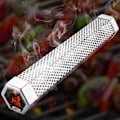 Miniatyrbillede 3 af 5: BBQ Grill Rustfrit Stål Røgrør Træpille Koldrøger Grilltilbehør 12 tommer 12 tommer