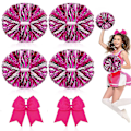 Miniatyrbild 2 av 5: st 13 tum Cheerleading Pom-poms och stor rosett, lämplig för flickors Cheerleading Pom-poms, metall Pom-poms och