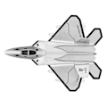 Miniatyrbild 2 av 4: F22 Dra Tillbaka Flygplansmodell Hög Simulering Legering Flygplansmodell Leksak med Ljus Ljud Silver