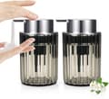2-pack skummande tvålpump - Transparent akryl skumhandtvålpump för badrum, modern påfyllningsbar Clear Grey