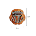 Miniatyrbillede 2 af 5: Mini Kalimba 8 Taster Klaver Sød Bærbar Finger Klaver Træ