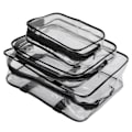 Miniatyrbild 2 av 8: 3 st Toalettväska Transparent Design 3 Storlekar Vattentät Bärbar PVC Material Praktisk Transparent Kosmetikaväska För Resor
