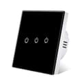 EU-kontakt Touch Switch Panel med Ljussensor 1 2 3 Gang Ersättnings Plast Touch Switch för Hotellampa