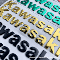 Pikkukuva 5 / 11: Soveltuu Kawasaki Qimo -poljinmoottoripyörään 3D kolmiulotteinen pehmeä liima kirjetarra polttoainesäiliön rungon henkilökohtainen englanninkielinen tarra Silver soft rubber medium pair 18 cm