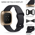 Miniatyrbillede 3 af 5: [3-pak] Rem kompatibel med Fitbit Versa 3 rem / Fitbit Sense rem, blød silikonerem til Fitbit Versa 3 / Fitbit Sense Smart Watch