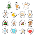 Miniatyrbillede 1 af 4: 15 stk. Store Efterårs-Thanksgiving Cookie-Udstikkere - Kalkun, Græskar, Løn/Eg/Tåreformet Blad, Egern, Agern, Majs og Kalkunben