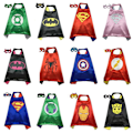 Miniatyrbilde 3 av 5: Superhelt Cosplay Kapper + Øyemaske for barn Halloween Kostyme Flash Flash flash Cloak + eye mask