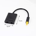 Miniatyrbilde 2 av 4: Optisk Splitter 1 Inn 2 Ut Digital Toslink Splitter 1 inn 2 Utgang Lydadapterkabel for TV, DVD, Soundbar - Svart