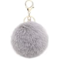 Miniatyrbillede 1 af 5: 2 stk. Nøglering Blød plysj Charm Ring Nøglering Kunstpels Bolde Taske Pen