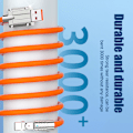 Miniatyrbilde 7 av 8: 120W 6A 180 Graders Rotasjon Super Rask Lading Data Type-C Kabel Blå Blue Type-C[1.5m]