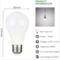 Miniatyrbillede 4 af 5: E27 12V LED koldt hvid 6500K til camping, 75W halogenækvivalent, AC DC 12 Volt 24 Volt E27 LED-pære til solpanel/garage/have, ikke dæmpbar 7 watt