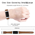 Miniatyrbilde 3 av 5: Premium Ekte Lær Justerbar Armbånd for Fitbit Charge 6/5 - Perfekt Brun Brown Fitbit Charge 6