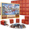 Puzzle Advent Calendar 2025, 1008 Puzzle Pieces 24-Day Christmas Countdown Advent Calendar Puzzle SD36