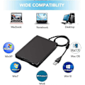 Miniatyrbillede 2 af 5: USB Diskettedrev, Ekstern USB Diskettedrev 1.44 Mb Slank Plug And Play FDD Drev Til PC Windows