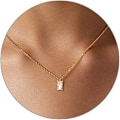 Miniatyrbild 1 av 4: Diamanthänge Guldhalsband för Kvinnor, Fint 18k Guldpläterat Chokerhalsband Enkla Guldsmycken Presenter för Kvinnor Flickor