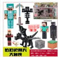 Miniatyrbild 1 av 11: Minecraft prydnader docka Creeper Steve liten svart docka Glowing Diamond (3 types)