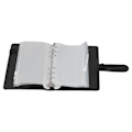 Miniatyrbillede 5 af 8: A6 Budget Binder Bærbar PU Læder Omslag A6 Binder Planner med Lynlåspose Etiketpapir til Kontor Skole