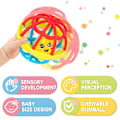 Miniatyrbild 4 av 5: Babyskallror 2 st Babyleksaker Skakare Grepp Snurr Set Sensorisk Pedagogisk Nyfödd