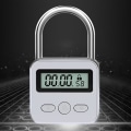 Miniatyrbilde 2 av 5: Metallisk Tidtakerlås LCD-skjerm Multifunksjonell Elektronisk Tid 99 Timer Maksimal Tidtaking USB Oppladbar Tidtaker Hengelås Sølv [DB]