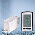 Miniatyrbild 2 av 5: Regn Väderstation Mätare Temperaturmätare Digital Trådlös Regnmätare