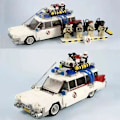 Pikkukuva 5 / 5: Varastossa MOC Yhteensopiva 21108 Ghostbusters Ecto-1 Elokuva-Auton Rakennuspalikat DIY Leikkikalut Kokoonpano Malli Lapsille Pojille Tytöille Lahjat