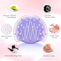 Miniatyrbillede 4 af 5: UV LED Neglelampe 54W Negletørrer Gel Polish Lampe 3 Timerindstillinger Professionel Hurtigtørrende Hærdningslampe med Display Auto Sensor, Pink