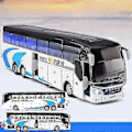 Miniatyrbillede 1 af 5: 1/50 Setra Luksusbus Legetøjsbil Støbt Miniaturemodel Træk Tilbage Lyd & Lys Pædagogisk Samling Gave Til Drenge Børn
