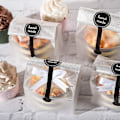 Miniatyrbillede 5 af 6: 100 Pakke Cookieposer Klar Plastik Slikposer Slikposer til Miniloft, Bundt Kage, Varmt Kakao - Perfekt