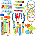 Miniatyrbild 1 av 9: 30 st Dykleksaker för Pool för Barn Set med Förvaringsväska Poolspel Sommar Simning Vatten Fiskleksaker