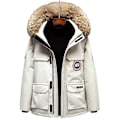 Miniatyrbilde 1 av 5: Vinterhette for menn Quiltet dunjakke Casual Tooling Coat qd best khaki khaki 3xl