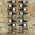 Miniatyrbilde 5 av 6: vidaXL Veggmontert Vinreol for 18 Flasker 2 stk Svart Jern