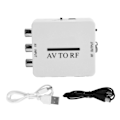 Miniatyrbilde 1 av 7: Video Konverter Mini Lydadapter TV Forsterker RCA AV CVSB til RF 67.25MHz 61.25MHz