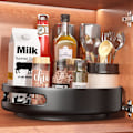 Miniatyrbillede 5 af 5: Metal Stål Organizer, Roterende Krydderstativ til Køkkenorganisation, Bord, 10 tommer, Mørk Sort