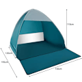Pikkukuva 3 / 11: Rantateltta / Pop-Up-teltta / Tuulisuoja - 200x150x110cm Multicolor multifärg