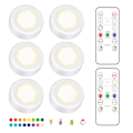 Pikkukuva 1 / 9: 6 kpl LED-valaisimia 2 kaukosäätimellä RGB-suunnittelu - Monivärinen White Vit