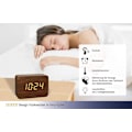 Miniatyrbild 5 av 5: Tfa Dostmann Design Radiostyrd väckarklocka i trälook Clocco, 60.2549.08, Plast, Brun/orange[C]